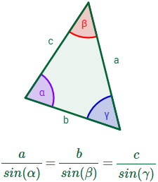  calcular lados, ángulos y áreas de triángulos. Fórmula del área de un triángulo aplicando el teorema del seno. 